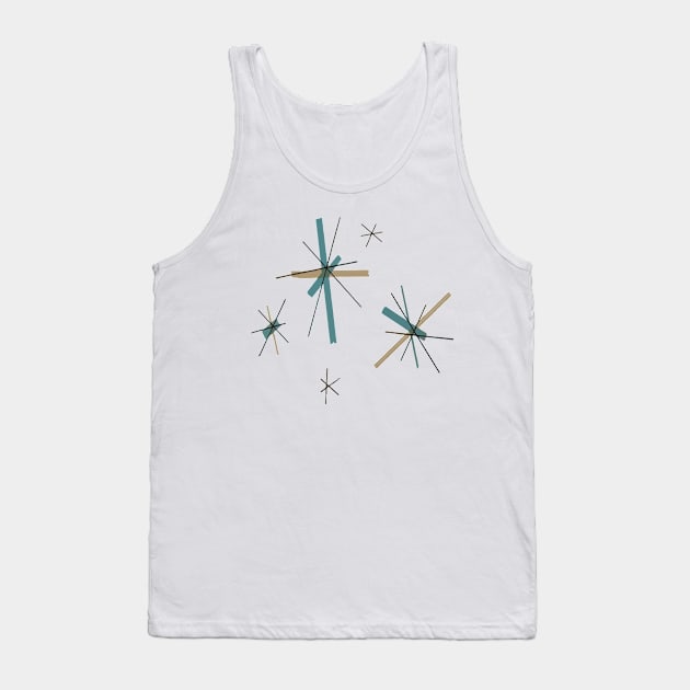 North Star Atomic Mid Century Design Tank Top by Lisa Williams Design